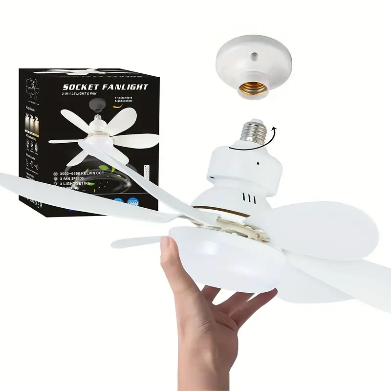 Mini Ventilador de Teto Super Silencioso - 60W