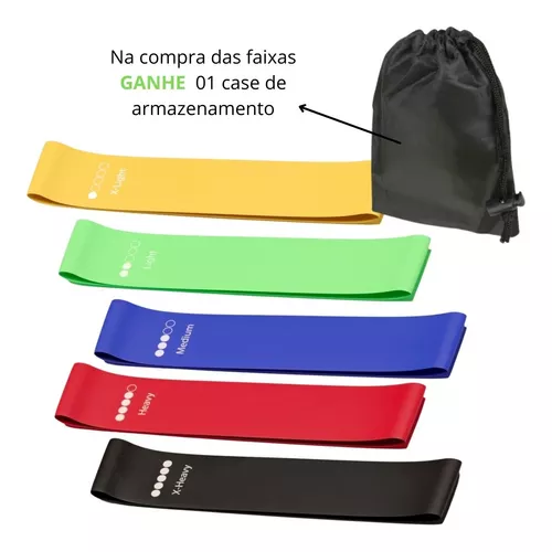 Extensores e Elasticos Para Exercícios Físicos Kit 5 Elásticos
