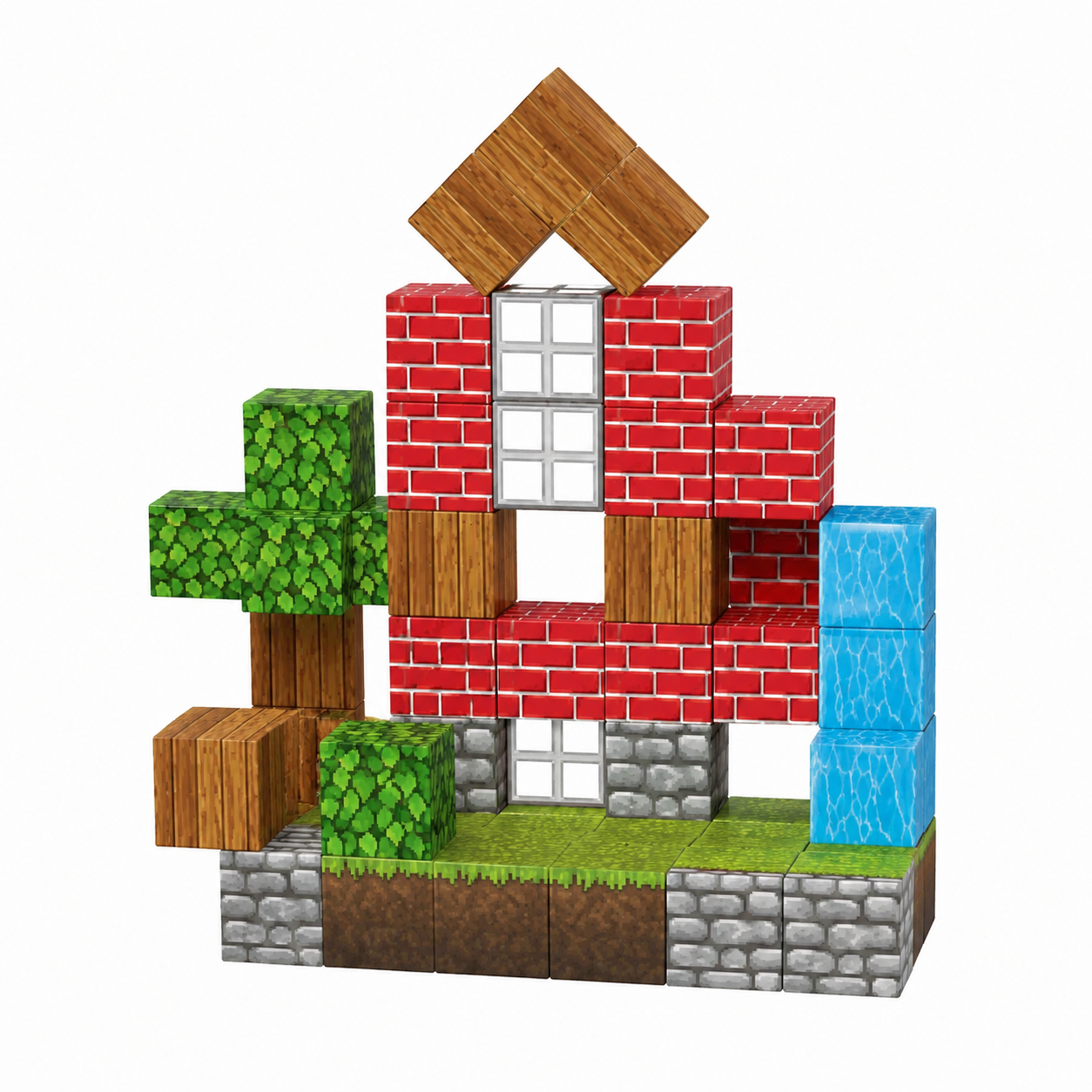 Bloco Magnético Minecraft – 63 peças